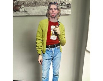 Kurt Cobain Lebensgroßes Plastikmodell mit Ausschnitt