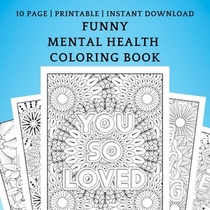 Coloring Book funny Coloring Book Adult anxiety relief mental health gift adhd coloring book soothing coloring coloring book simple gift