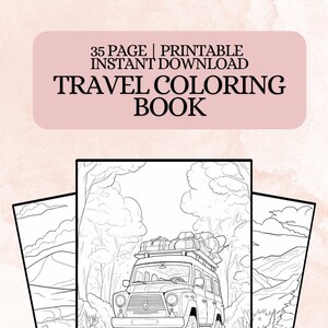 Travel coloring book Adventure coloring Hawaii Coloring Mini coloring book digital coloring book adult coloring book mental health adult