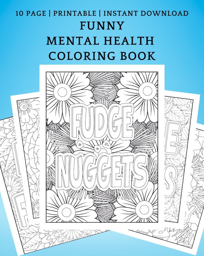 Coloring Book Fun Coloring Book Adult Coloring Book Mental Health ...
