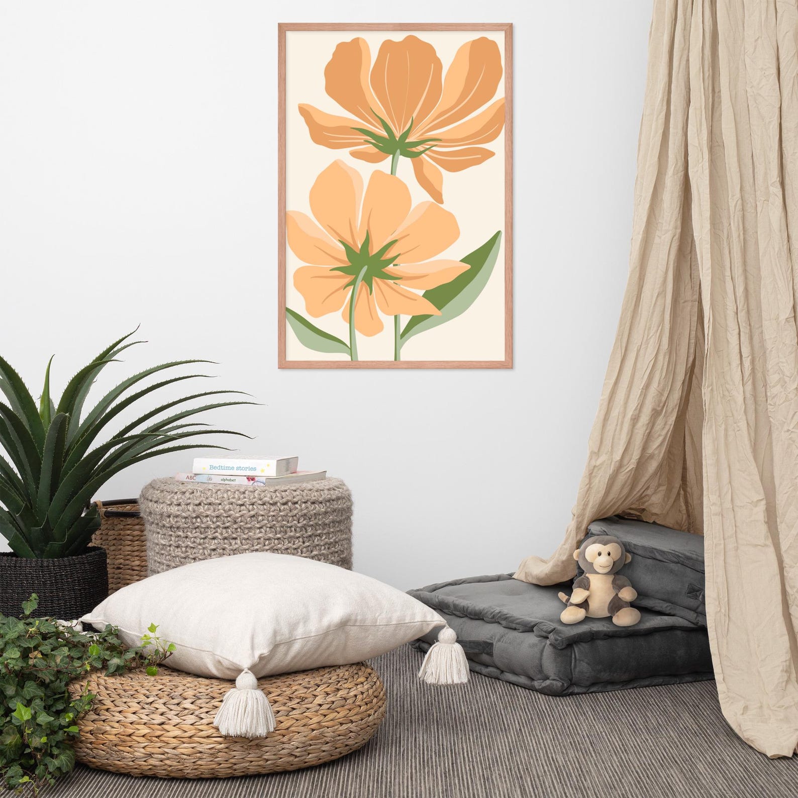 Boho Wall Art Framed Boho Art Nursery Wall Art Kitchen Wall Art Living