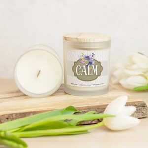 Calm Candle Frosted Glass (Hand Poured 11 oz), Dog Show Gifts, Dog Show Prize