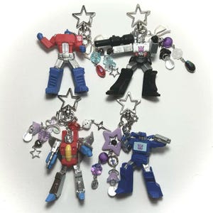 G1 Transformers Keychains Ver. 2 Megatron | Soundwave | Optimus Prime | Starscream Handmade Beaded Cute | Bag Charm