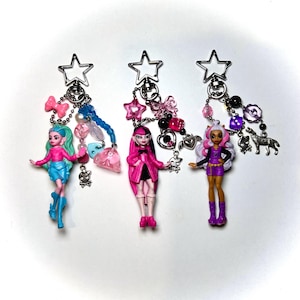 Monster High Draculaura Clawdeen Lagoona Blue Handmade Phone Charms Keychain Aesthetic Beaded Gift Ideas Cute Dainty Accessories
