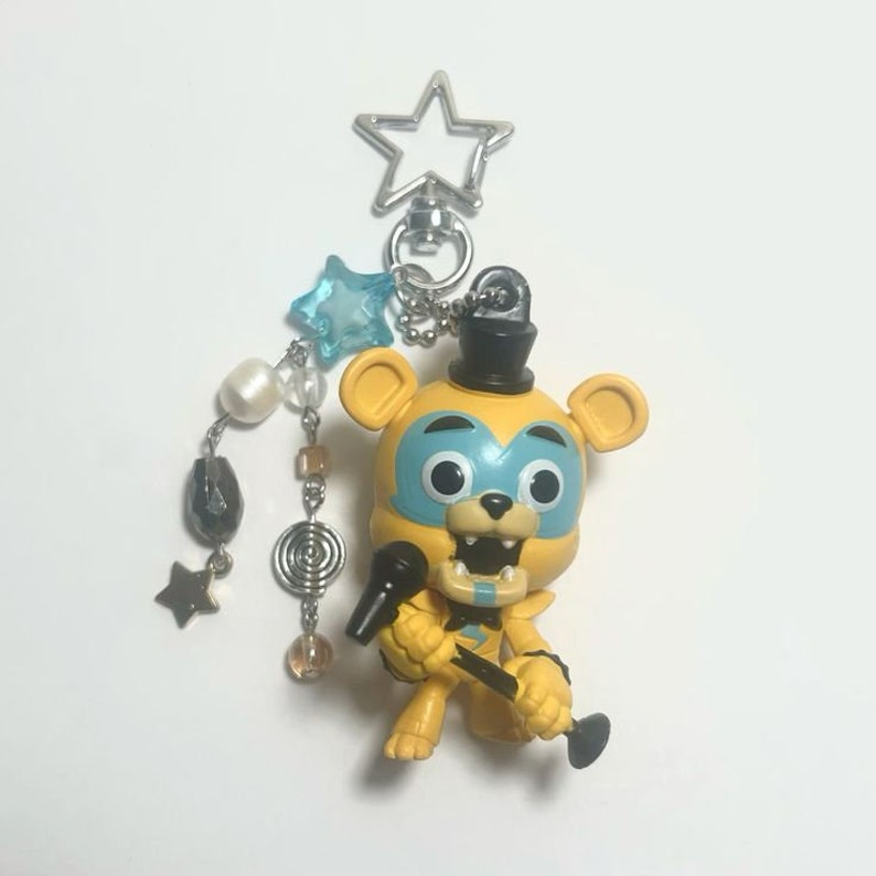 FNAF Security Breach Keychains Beaded Charm Cute Freddy Fazbear
