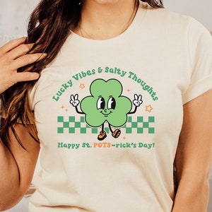St.Patricks Day POTS Shirt, Lucky Vibes Salty Thoughts, Pots Gift, Funny POTS t-shirt, Pots awareness shirt, Chronic Illness, Pots syndrome