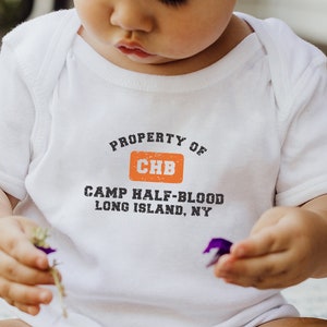 Camp Halfblood Onesie®, Percy Jackson Merch, Camp Half Blood Bodysuit, Heroes of Olympus Apparel, Greek Mythology, Nerd Baby Clothing