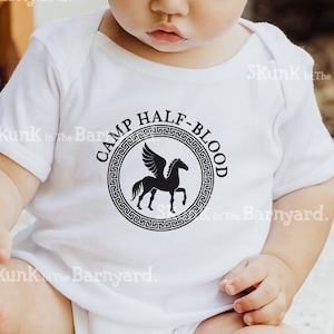 Camp Halfblood Baby Bodysuit, Percy Jackson child Merch, Camp Half Blood baby gift, Percy Jackson fan gift, pjo merch, pjo baby shower gift