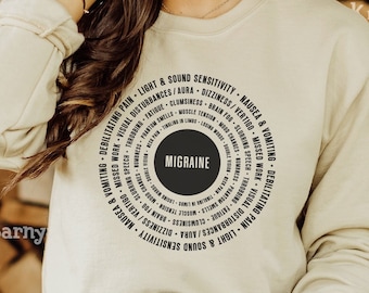 More Than a Headache Migraine Unisex Sweatshirt, Migraine Awareness Shirt, Invisible Illness Warrior Gift, Chronic Illness Survivor Apparel