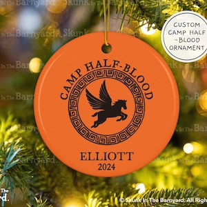 Custom Camp Half-Blood ornament, Percy Jackson Merch, personalized camp halfblood ornament, baby shower gift, pjo ornament, pjo merch
