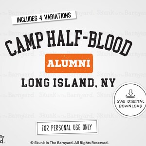 Camp Halfblood Alumni svg files, Camp Half Blood digital download, Percy Jackson svg, Percy Jackson downloadable, PJO digital download svg