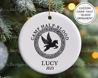 Custom Camp Half-Blood ornament, Percy Jackson Merch, personalized camp halfblood ornament, baby shower gift, pjo ornament, pjo merch