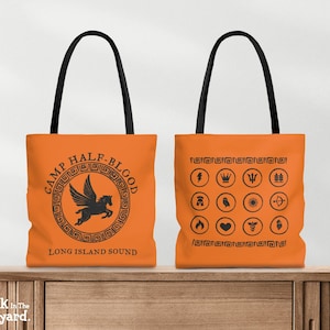 Camp Halfblood Tote Bag, Percy Jackson Merch, Camp Half Blood gift, Percy Jackson gift, Heroes of Olympus Tote, Book Nerd Tote Bag