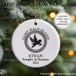 Custom Camp Half-Blood ornament, Percy Jackson Merch, demigod baby first ornament, baby shower gift, pjo ornament, pjo merch