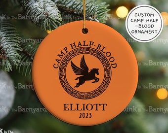 Custom Camp Half-Blood ornament, Percy Jackson Merch, personalized camp halfblood ornament, baby shower gift, pjo ornament, pjo merch