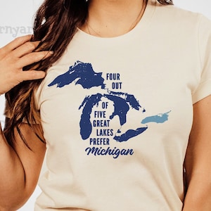 Great Lakes Michigan Shirt, Michigan Apparel, Michigan State Map Tee, Gift for Michigan Lover, Great Lake State T-Shirt, Unisex crew neck