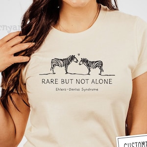 Ehlers-Danlos Awareness shirt, Rare But Not Alone EDS Zebra t-shirt, EDS Awareness gift, Ehlers Danlos, Chronic Illness Family Support Tee