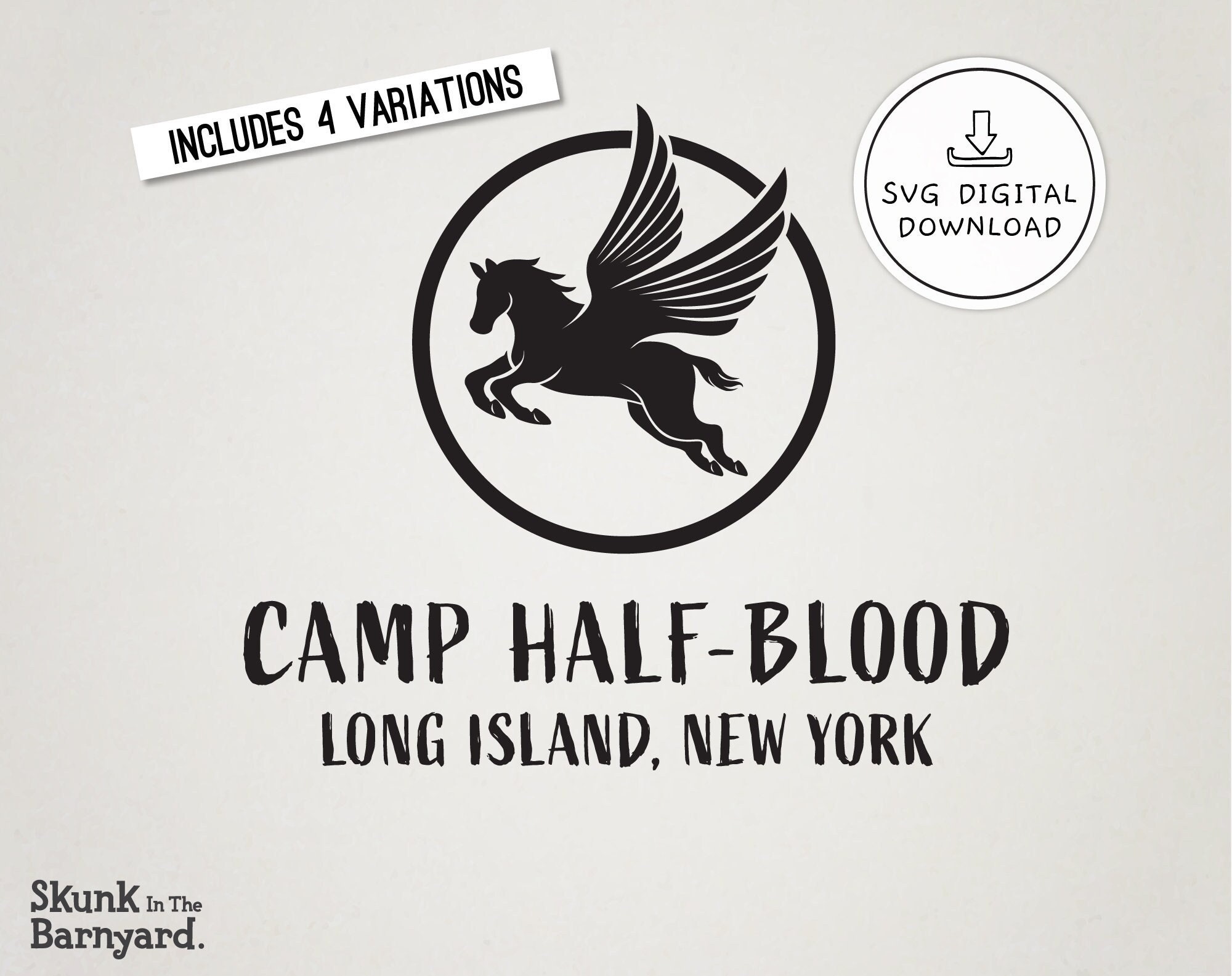 Camp halfblood Svg Included Pegasus And Long Island Sound