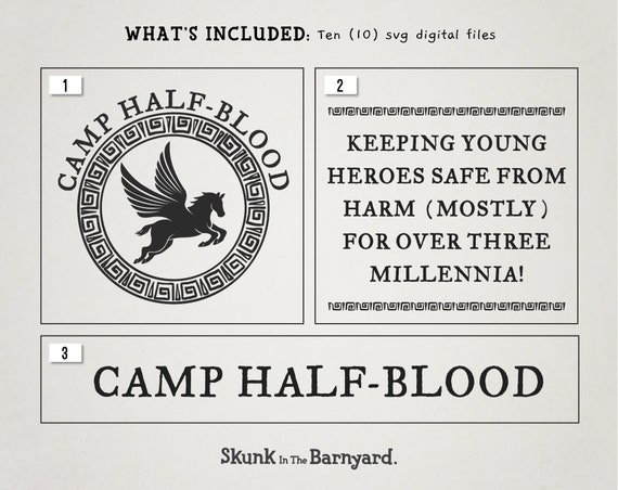 Camp halfblood Svg Included Pegasus And Long Island Sound