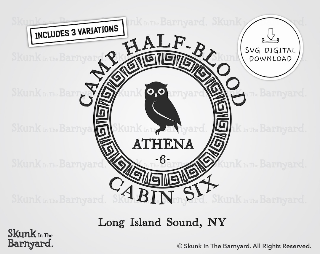 Camp Halfblood Athena Cabin Svg File, Camp Half Blood Digital Download, Percy Jackson Svg, Percy
