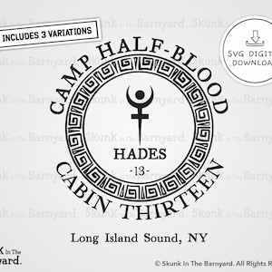 Camp Halfblood Hades Cabin Svg File, Camp Half Blood Digital Download ...