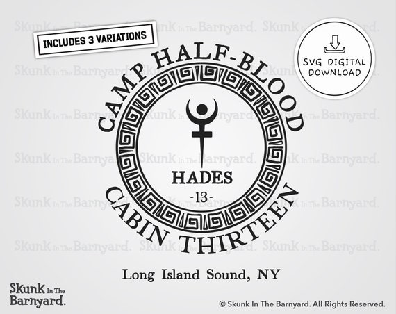 Percy Jackson - Camp Half Blood with Cabin Number, Logo, and Name