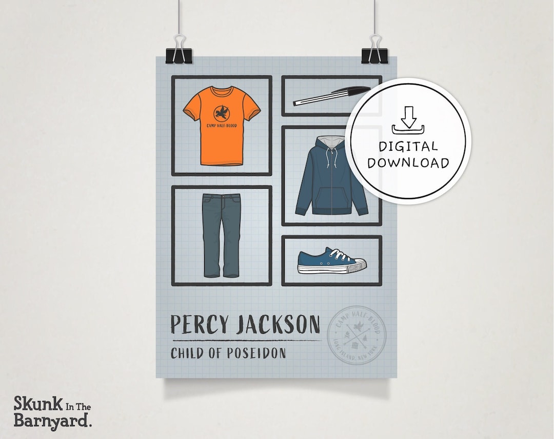 Percy Jackson Digital Wall Art, Percy Jackson Downloadable Prints, Camp ...
