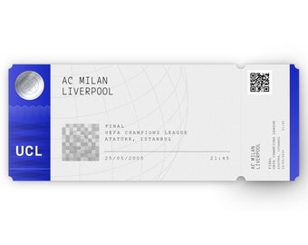 Digital Football Ticket Memorabilia [PDF] – any match, fully customisable