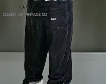 Y2K Dime Skate Baggy Jeans para Hombres, Pantalones de Mezclilla Bordados, Mujer Mujer Hot Traf Jeans