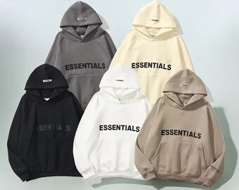 Sudadera con capucha Essentials, sudadera de gran tamaño de moda, suéter acogedor, moda streetwear, sudadera con capucha unisex