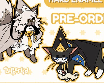VORBESTELLUNG << Kitty Cat Qifrey + Olruggio >> 2" Hard Enamel Glitter Pin