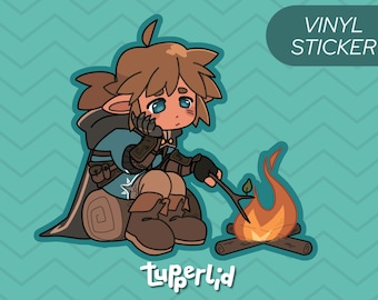 Link Missing Zelda --- The Legend of Zelda: Tears of the Kingdom / Souffle de la nature mignon vinyle autocollant Chibi (TOTK / BOTW)