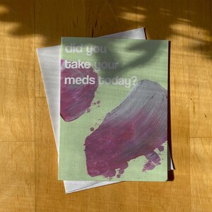 Avez-vous pris vos médicaments aujourd'hui ? Carte