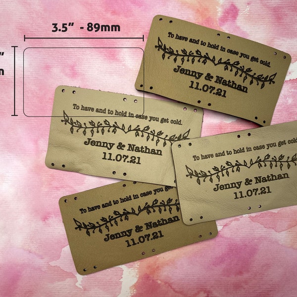 Leather Name Tags for Blanket Etsy