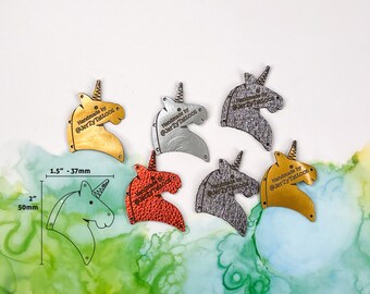 Leather Garment Tags - Unicorns