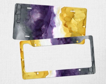 Nonbinary (Enby) Abstract License Plate