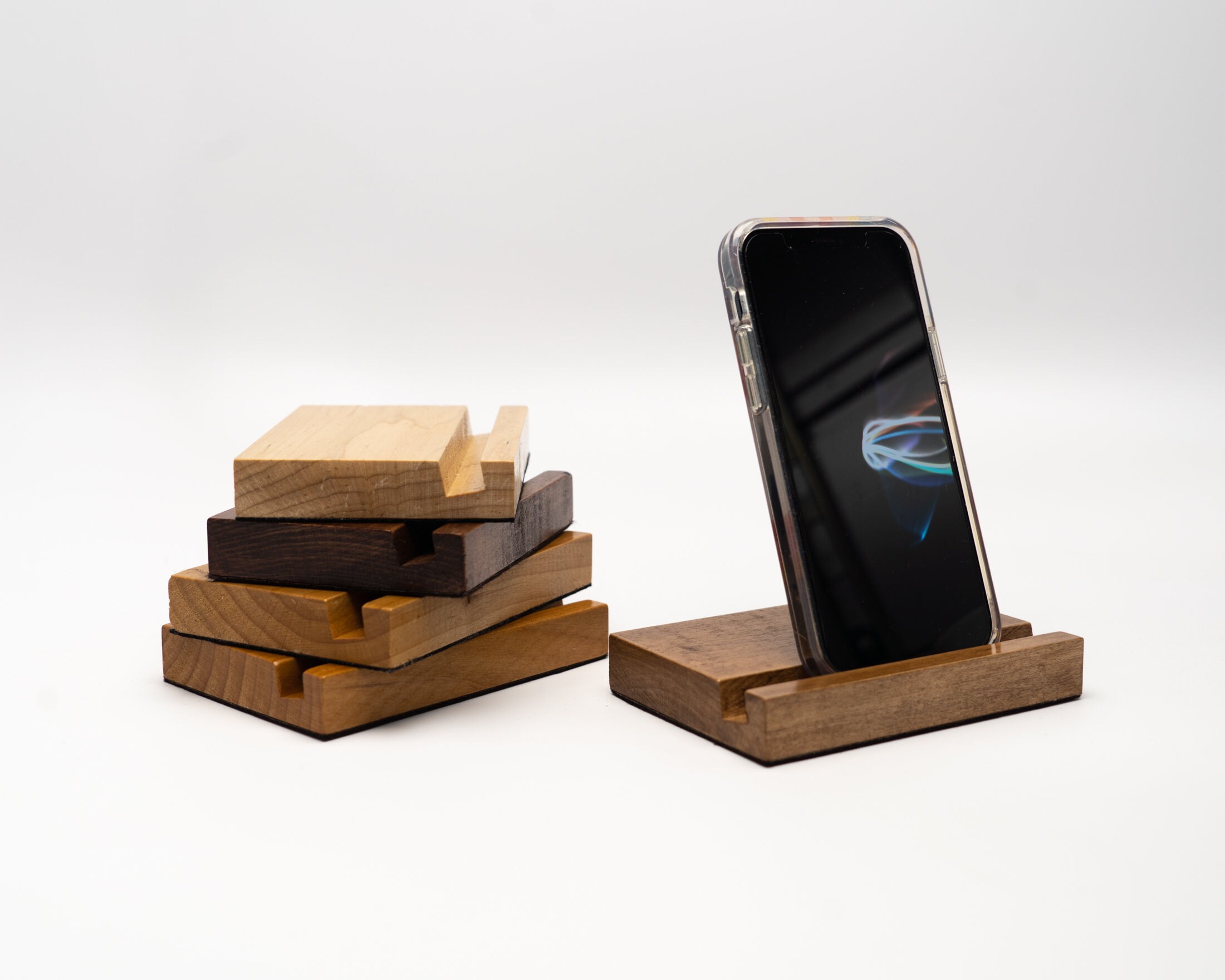 Wood Phone Stand Etsy