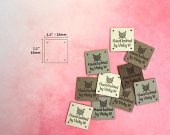 Leather Garment Tags - Square