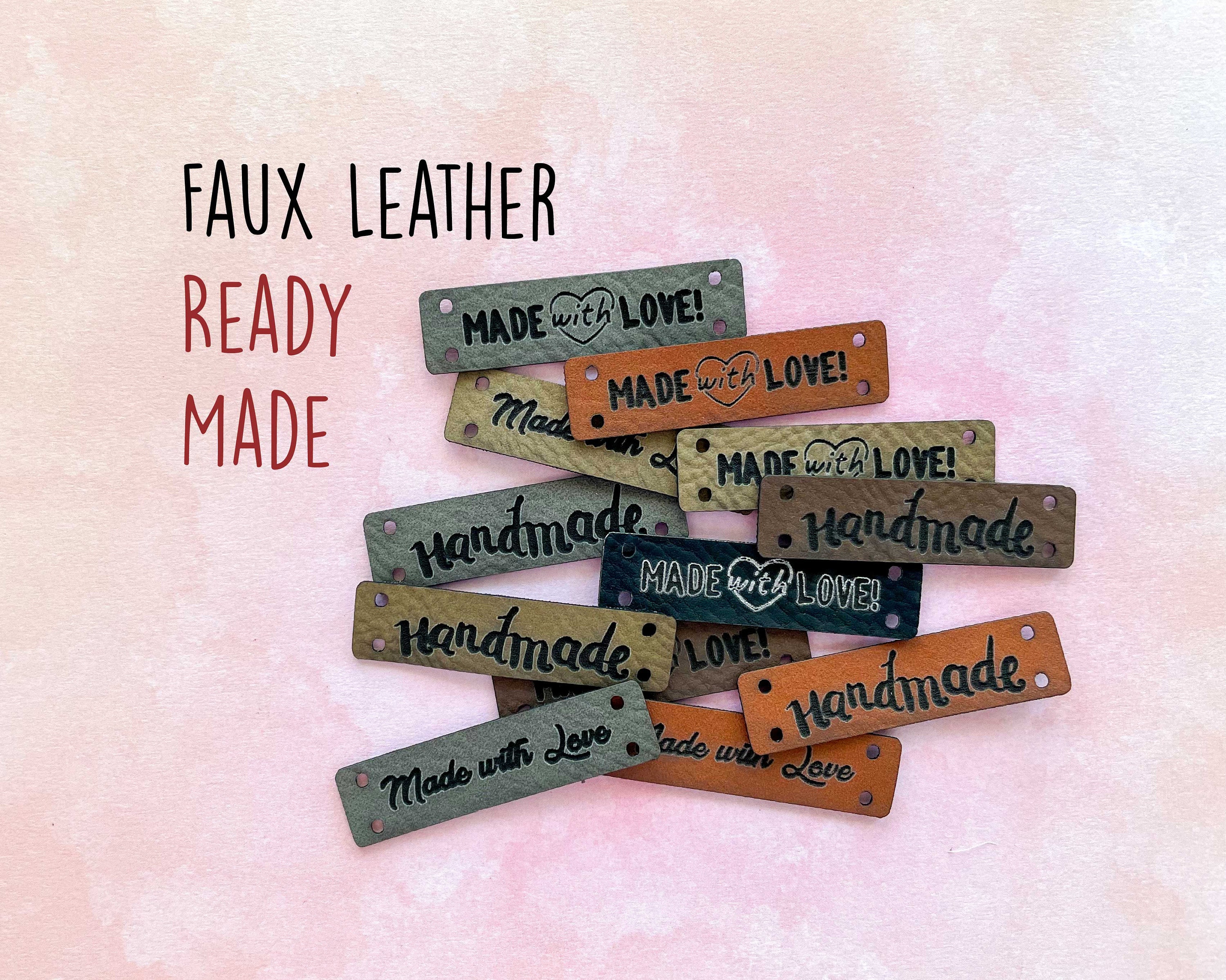 Set of 10 Iron-on Faux Leather Patches 2x2 Laser Cut and Engraved,  Personalized Patches, Custom Patches, Iron-on Patches 