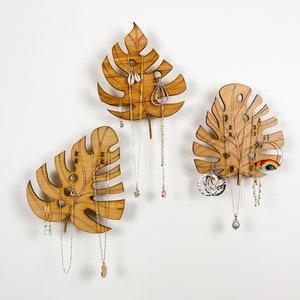 Monstera Leaves Set of Three Jewelry Holder image 5