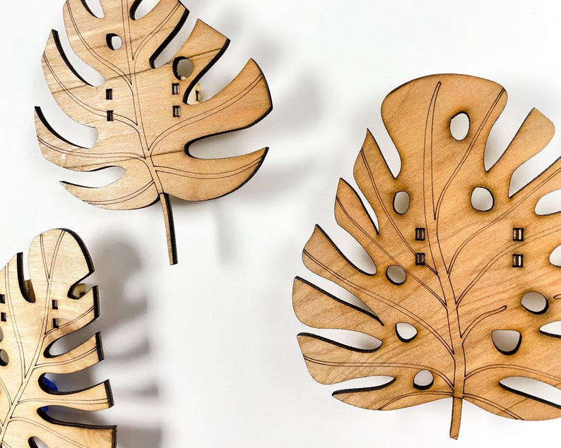 Monstera Leaves Set of Three Jewelry Holder image 10