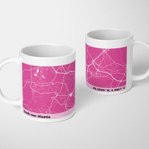 Caneca personalizada com mapa da cidade ROSA
