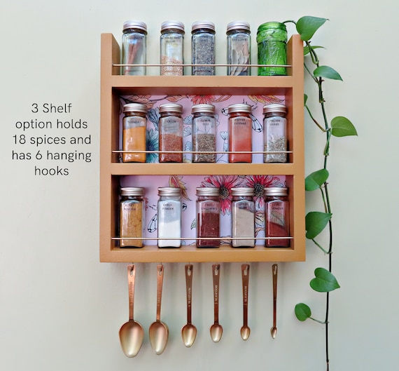 Spice Rack for Lenox Spice Village, Wood Spice Rack, Hanging