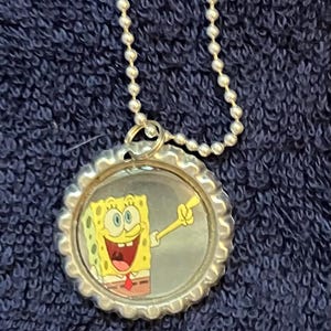 SpongeBob bottle cap necklace