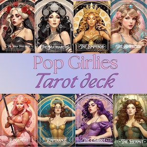 Pop girlies Tarot Deck - Set di 26 carte/stampe (file digitali)