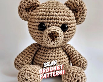 Crochet Pattern for Bear - Bear Crochet Pattern, Crochet Bear Pattern, Bear Crochet DIY, Crochet Bear Pattern Guide, Bear crochet PDF Guide