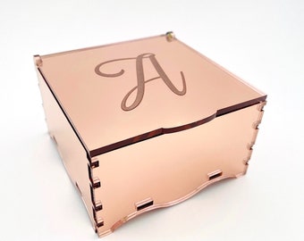 Initial Jewel Box, monogram jewelry box, customizable gift, free shipping