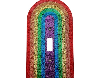 Rainbow Light Switch Plate, bold or pastel choice