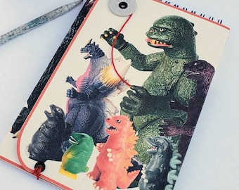 Vintage Godzilla Toy Art Sketchbook - Small Blank Book