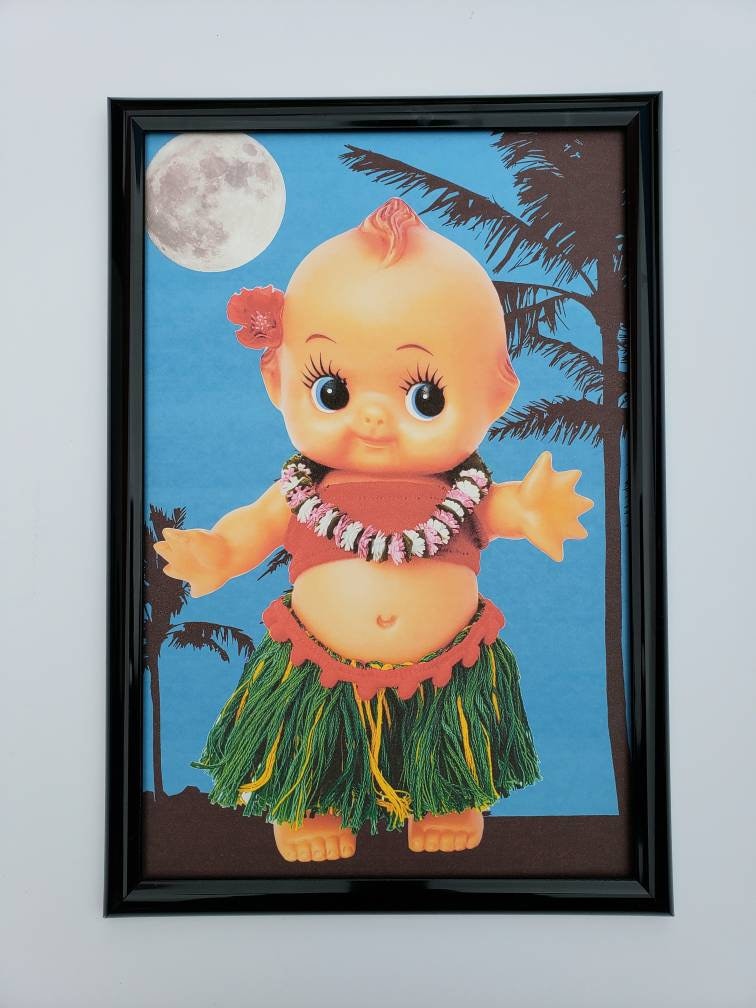 Kewpie Doll Hula Girl Art Print – Vintage Hawaiian Decor - Etsy Canada